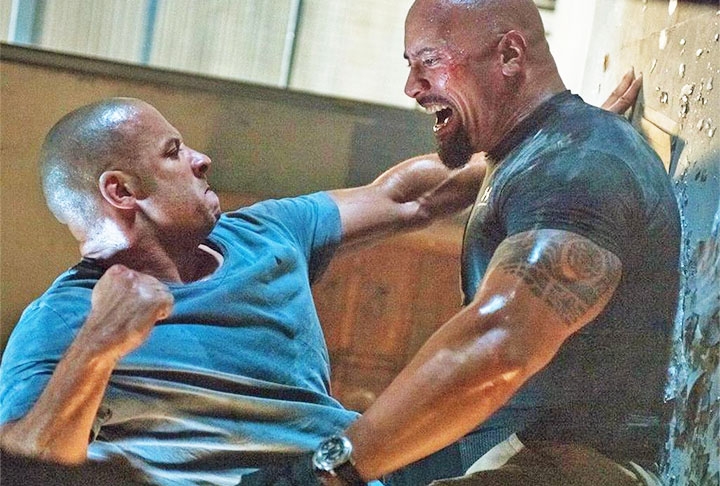 Quando as filmagens chegaram ao fim, The Rock deu a entender que havia feito as pazes com Vin Diesel. 
