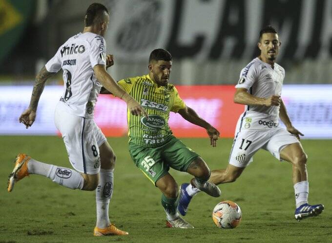 Santos x Defensa y Justicia. Foto: Reprodução/Twitter Conmebol