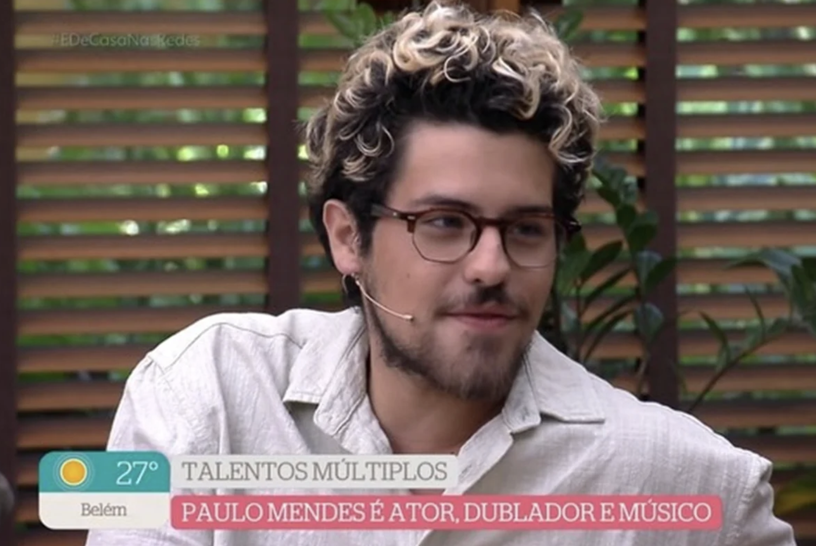 Ator corrige gafe ao vivo durante programa. Foto: Reprodução/Instagram