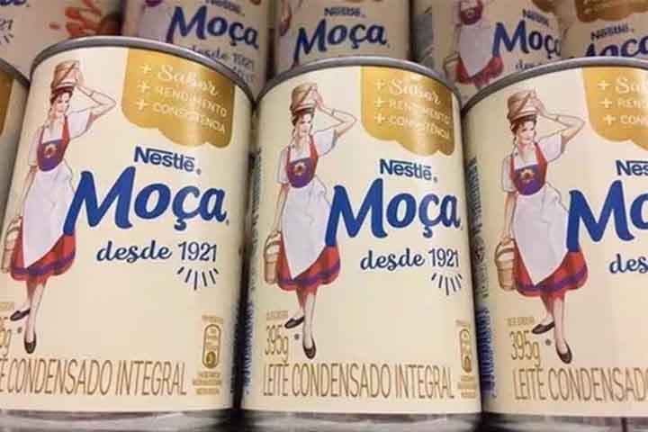 Leite Moça - Fabricada pela Nestlé, a marca de leite condensado passou a nominar informalmente a guloseima. 
 Reprodução: Flipar