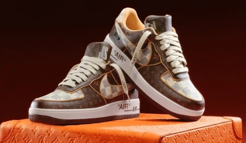 Nike e Luis Vuitton - A collab entre a marca esportiva e a de luxo resultou em modelos de tênis da linha icônica Air Force 1. 
 Reprodução: Flipar