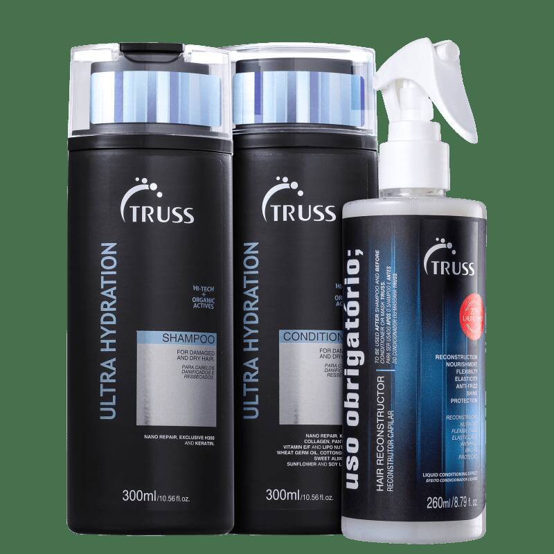 Kit TRUSS Ultra Hydration (3 produtos) R$ 263,70. Foto: Reprodução