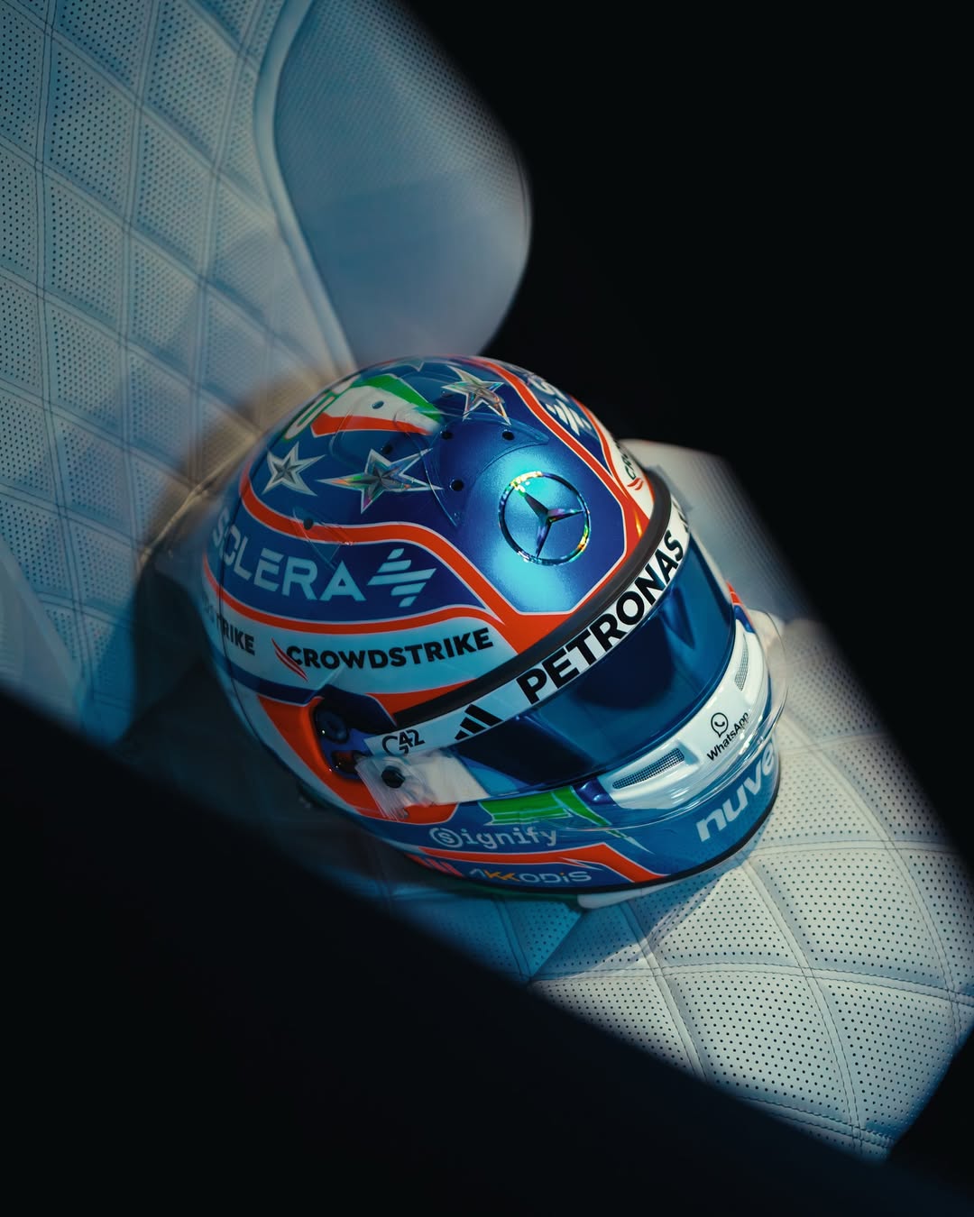 Capacete de Kimi Antonelli. Foto: Reprodução/Instagram