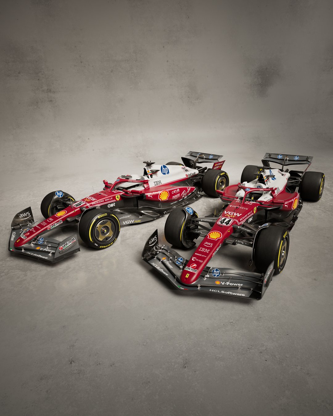 Detalhes da pintura especial da Ferrari remetem ao carro utilizado por Niki Lauda em 1975. Foto: Reprodução/Scuderia Ferrari