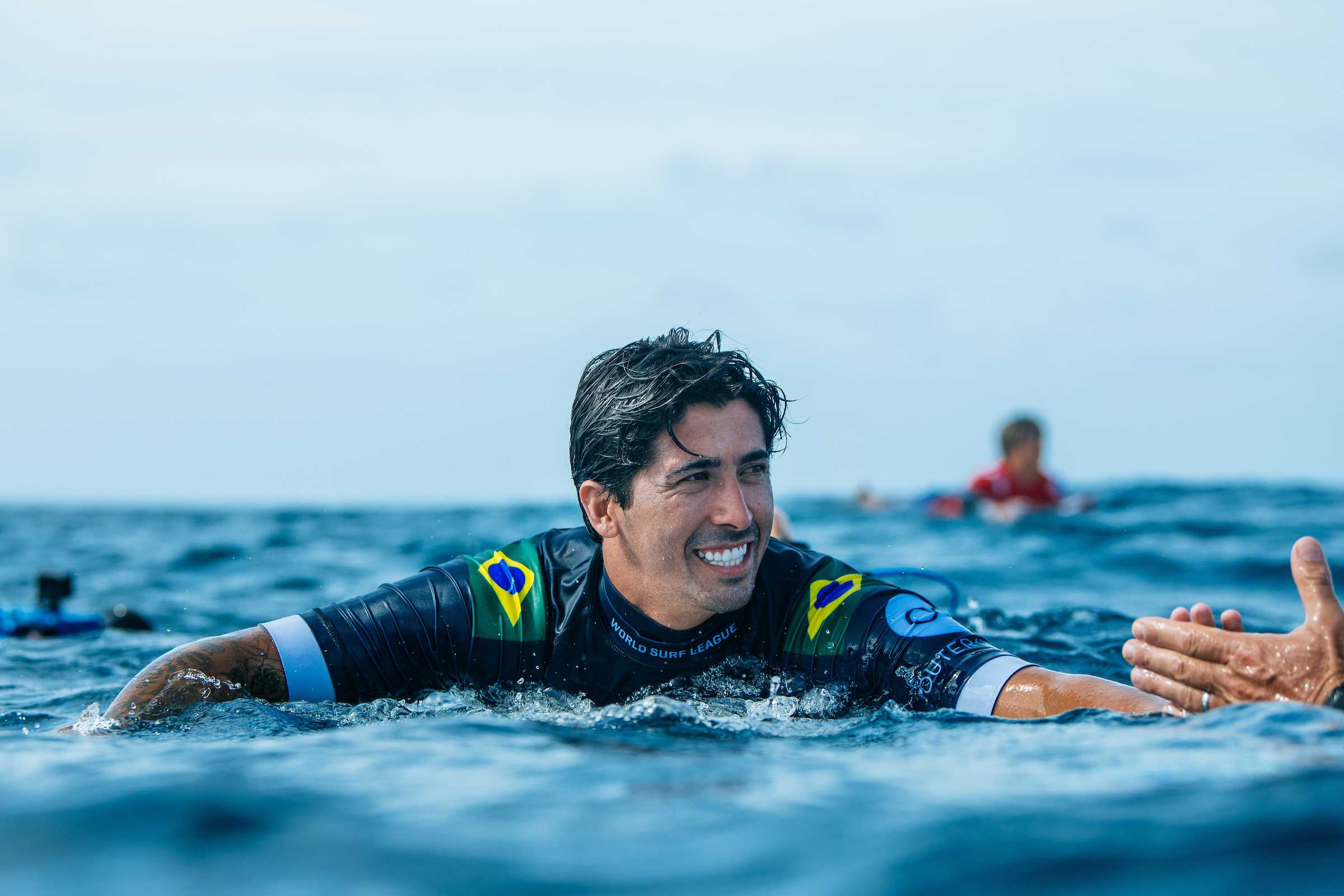 Miguel Pupo - Veterano, surfista estreou no circuito mundial em 2012. Divulgação/WSL