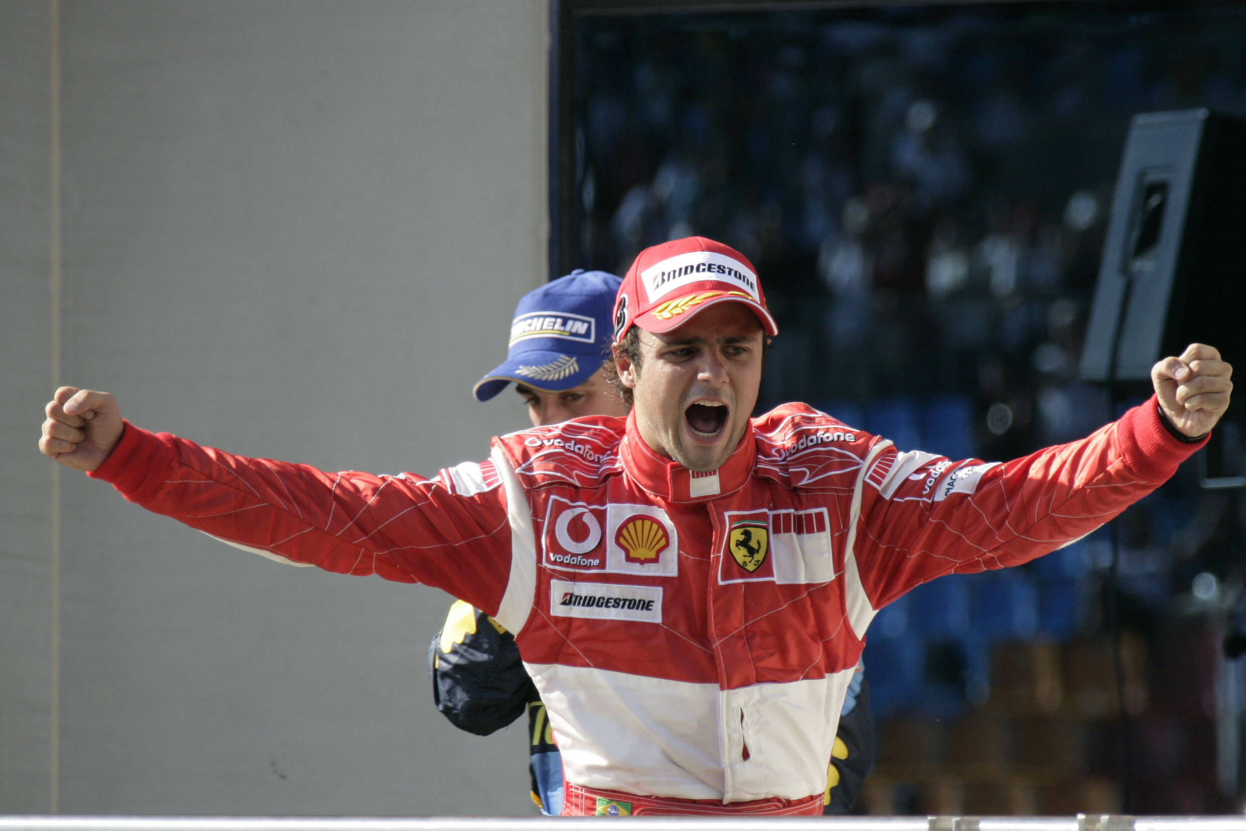 Massa comemora vitória no GP da Turquia de 2006, a primeira dele na Fórmula 1. Foto: Getty Images