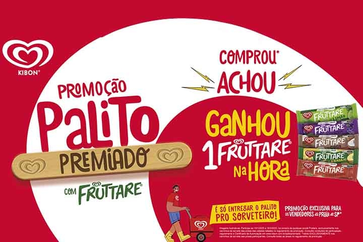 De acordo com a Kibon, um total de 100 mil palitos premiados irão circular nos carrinhos da Kibon nessas cidades até o fim da promoção. 
 Reprodução: Flipar