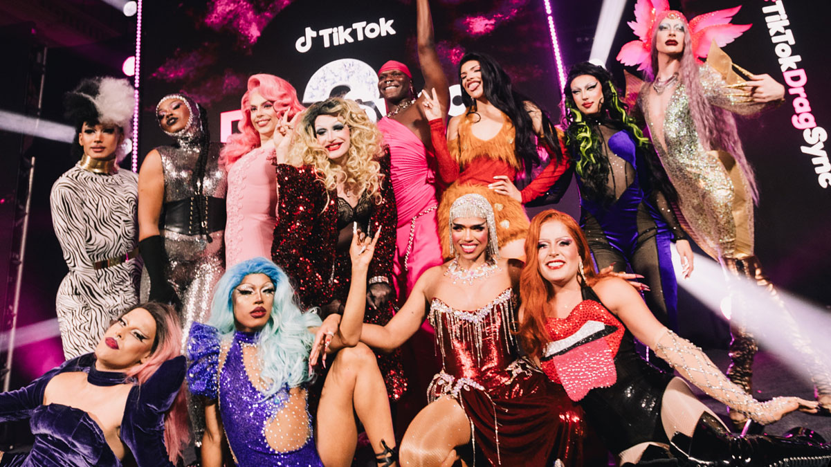 As finalistas do DragSync, promovido pelo TikTok. Foto: Pridia