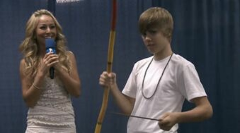 Sabrina Sato e Justin Bieber no Pânico. Foto: Reprodução/Twitter