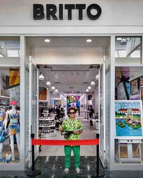 Além de sua produção artística, Britto possui galerias próprias, como uma em Miami Beach e outra projetada em São Paulo. 
 Reprodução: Flipar