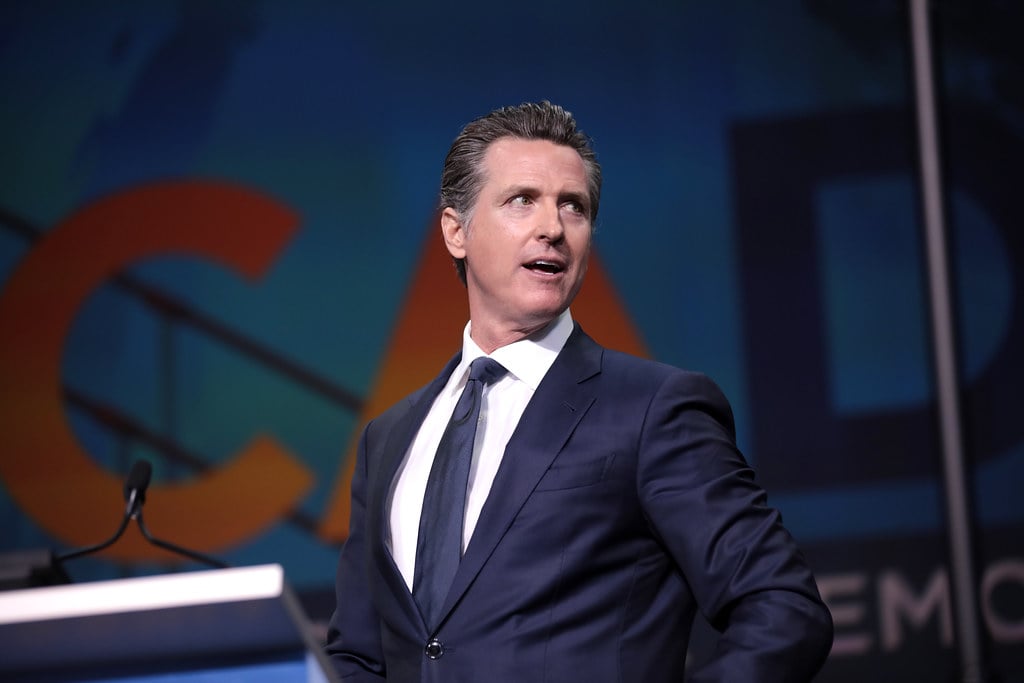 O governador da Califórnia, Gavin Newsom Reprodução: Flickr