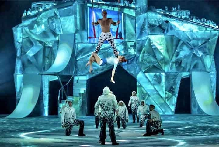 O espetáculo conta com todas as acrobacias incríveis realizadas em uma pista de gelo, algo inédito para o público brasileiro. Reprodução: Flipar