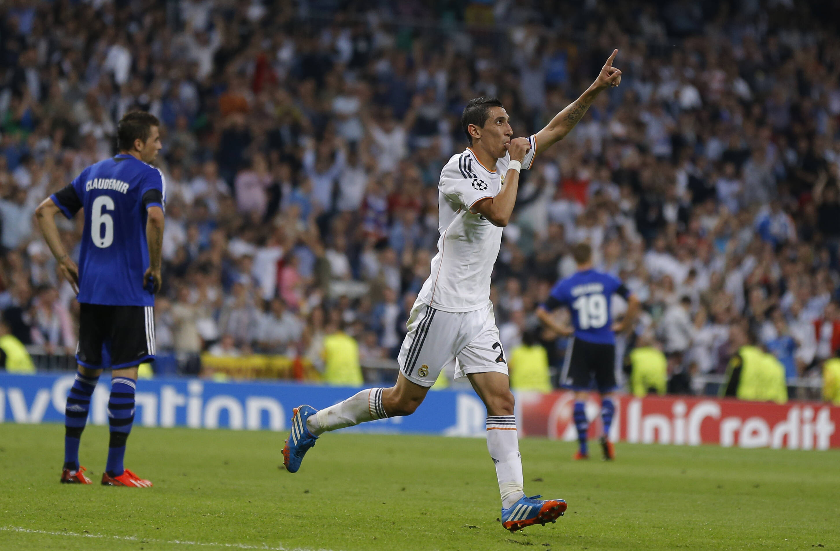 Dí Maria marcou duas vezes para o Real Madrid. Foto: Daniel Ochoa De Olza/AP