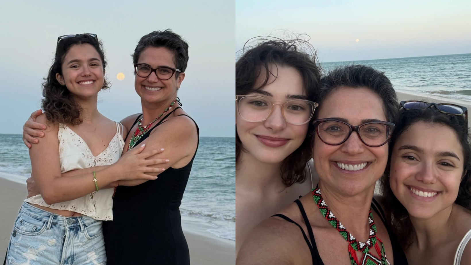 Sandra Annenberg com a filha, Elisa, e a nora, Karlie. Foto: Reprodução/ Instagram