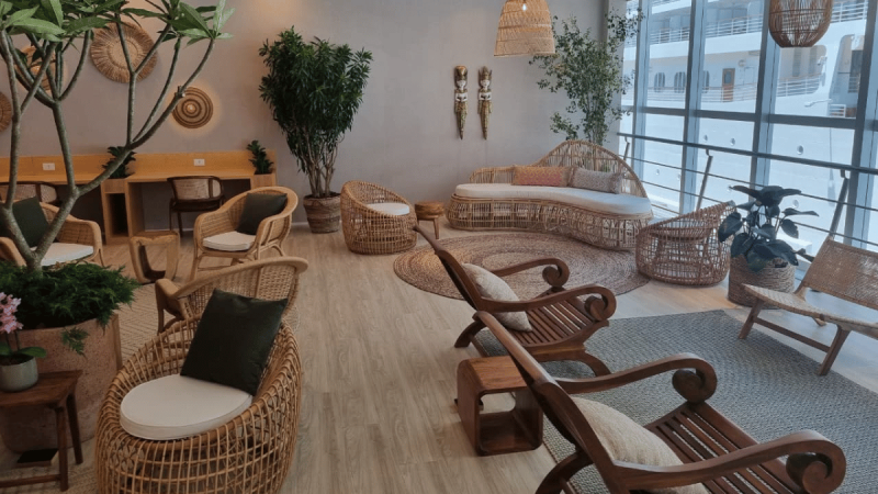 Sala VIP do terminal de Concais no Porto de Santos (SP). Foto: Divulgação - Krooze