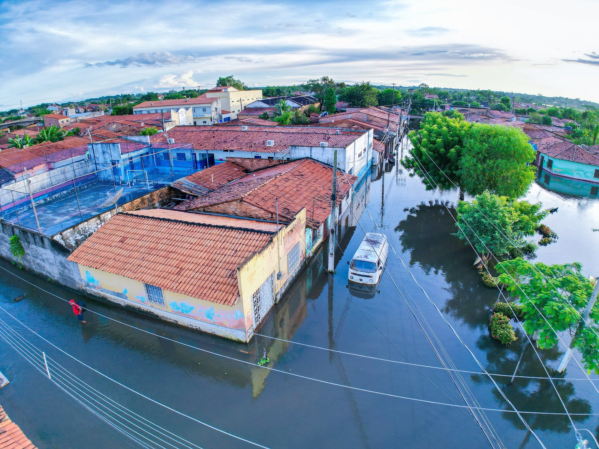 Áreas inundadas na região de Trizidela do Vale e Pedreira, no Maranhão. Foto: Ricardo Stuckert/PR
