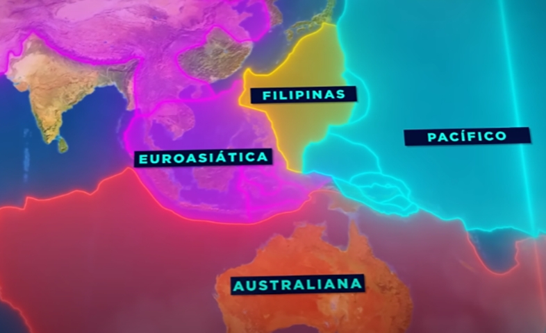 Para se ter uma ideia, o mundo tem 14 placas tectônicas maiores e 38 menores. A Indonésia é afetada por 4 das maiores: Euroasiática, Filipinas, Pacífico e Australiana, que causam os maiores problemas, além de 9 menores que colidem umas nas outras .  Reprodução: Flipar