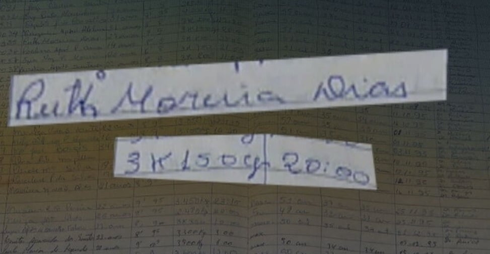 No registro da maternidade, a anotação de que Ruth Moreira teve um bebê de 3 kg e 150 g às 20h.  Marília nasceu pesadinha. 