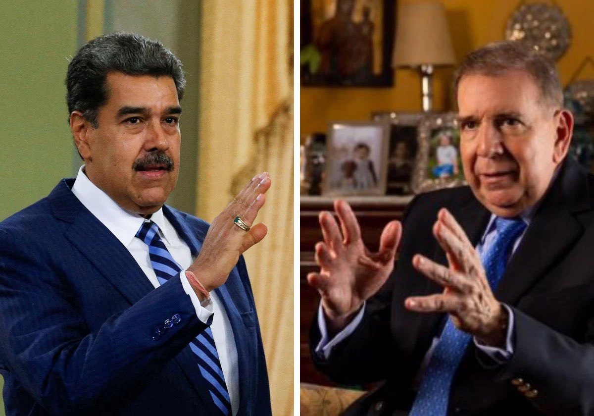 Nicolás Maduro e Edmundo González Reprodução: Redes Sociais