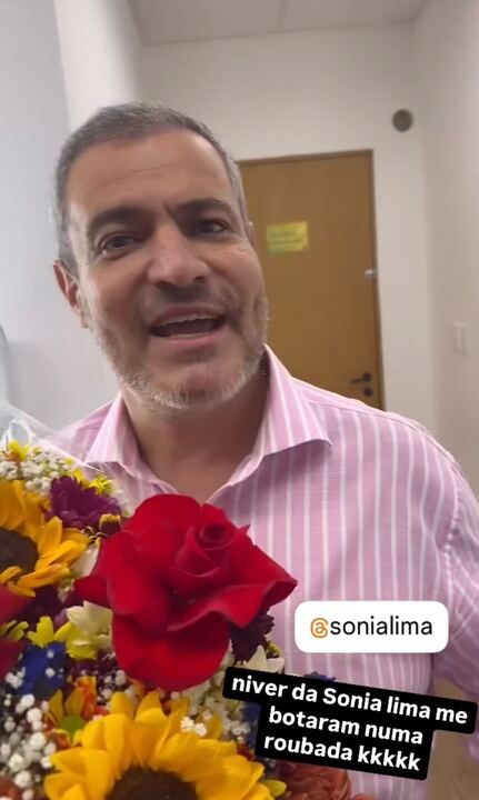 Namorado de Sônia Lima em interação com Sérgio Mallandro Reprodução: Instagram