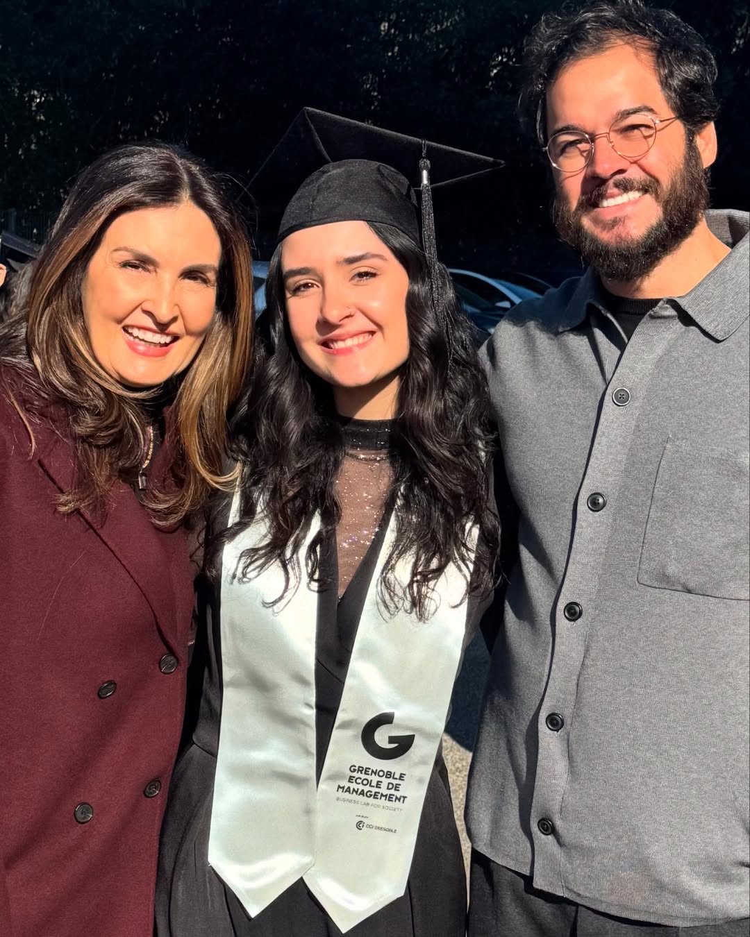 Laura Bonemer com Fátima Bernardes e Túli Gadêlha. Foto: Reprodução Instagram - 8.3.2025