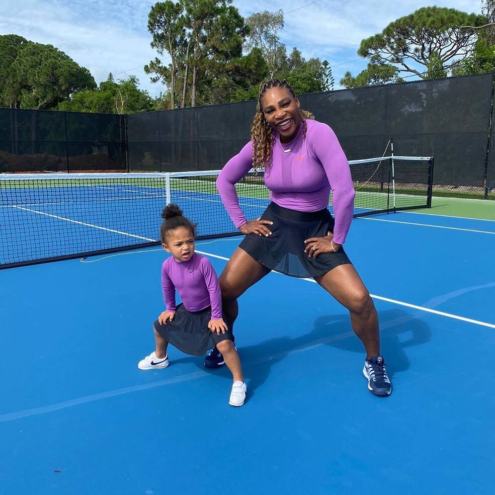 Serena e a filha. Foto: Instagram