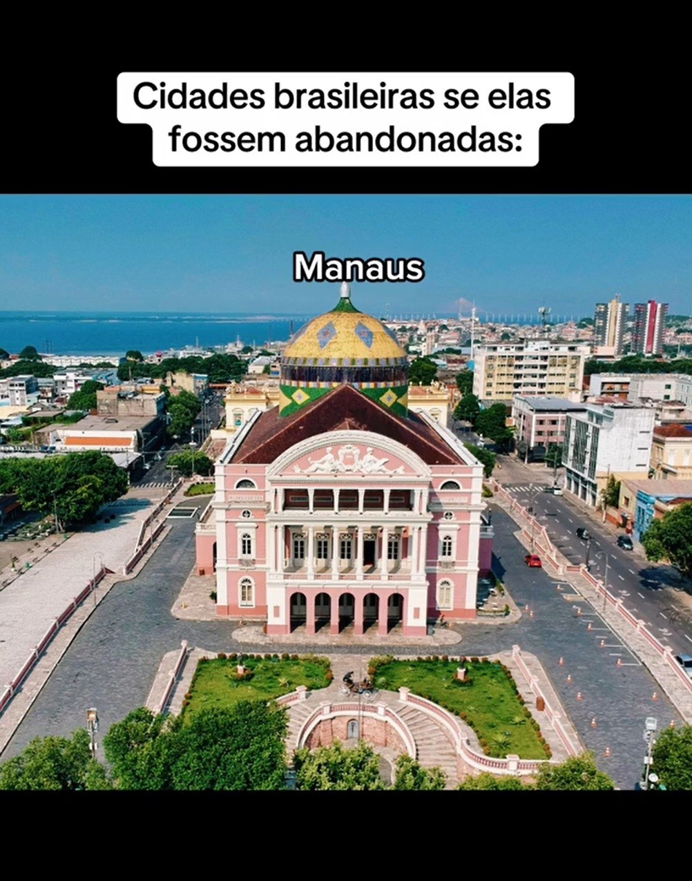 Para representar Manaus, a capital do Amazonas, a imagem utilizada é a do principal teatro da cidade, que foi inaugurado em 31 de dezembro de 1896. Localizado no Largo de São Sebastião, no Centro Histórico, o teatro foi feito pelo deputado provincial Antônio José Fernandes Júnior.