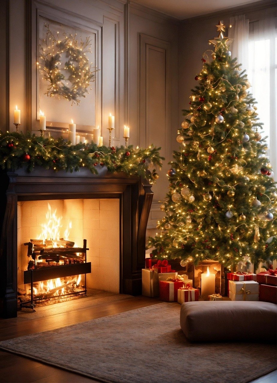 Não é à toa que cenas de filmes e literatura frequentemente utilizam a lareira como pano de fundo para histórias de amor e reconciliação. No imaginário coletivo, poucas imagens são tão simbólicas quanto uma lareira acesa na noite de Natal. Reprodução: Flipar