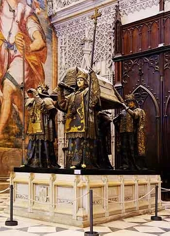 Além disso, a pesquisa utilizou amostras de DNA da sepultura, assim como ossos de Hernando, filho de Colombo, e de Diego, seu irmão. Reprodução: Flipar