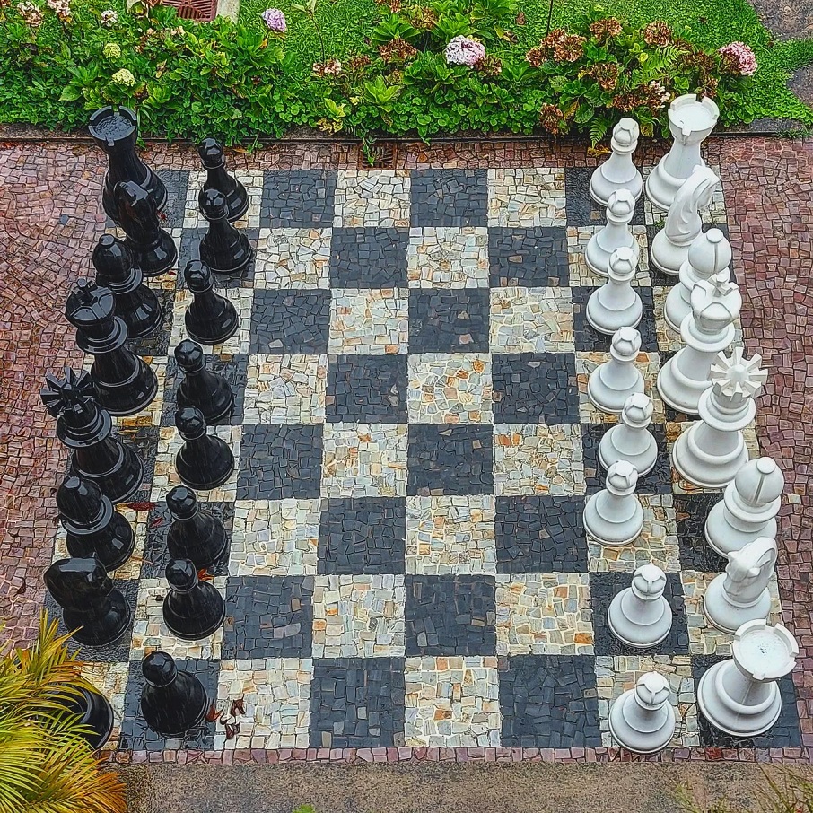Tabuleiro de xadrez na Casa Stefan Zweig, em Petrópolis. Foto: Reprodução/Instagram 20.04.2023