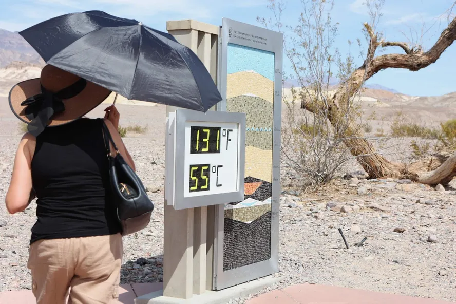 Calor é muito forte no deserto de Mojave. Foto: AFP