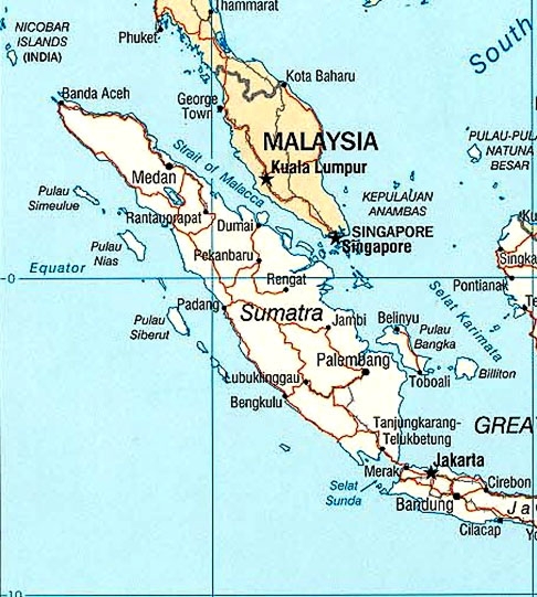 Sumatra, também chamada de Samatra, é a sexta maior ilha do mundo e a maior ilha que fica integralmente na Indonésia. 