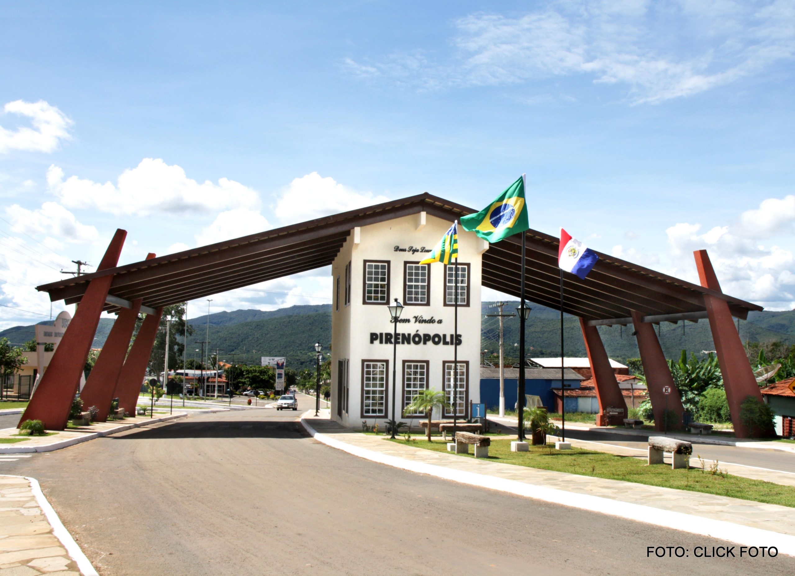 Entrada da cidade de Pirenópolis, em Goiás. Foto: Reprodução/Prefeitura de Pirenópolis