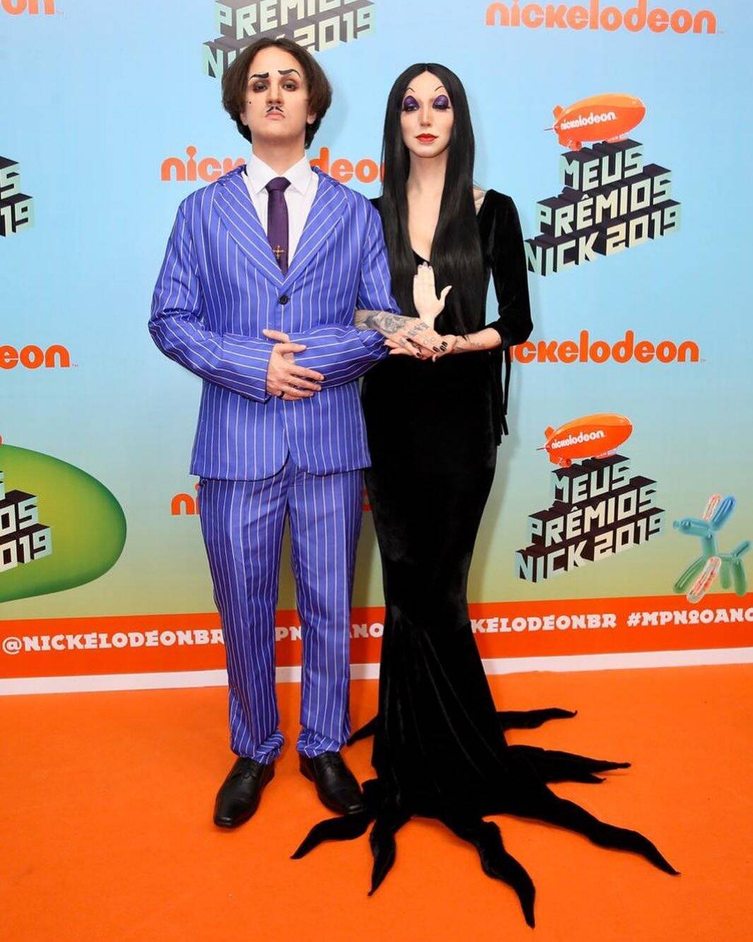 Zoo e Christian Figueiredo no Orange Carpet do Meus Prêmios Nick. Foto: Reprodução/Instagram