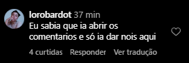 Comentários na publicação da contagem regressiva do Oscar  Instagram