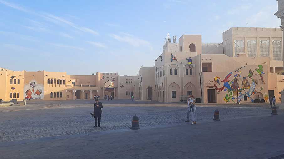 O Katara Cultural Village, em Doha, é um conglomerado de restaurantes, lojas e espaço para eventos. Foto: Felipe Carvalho