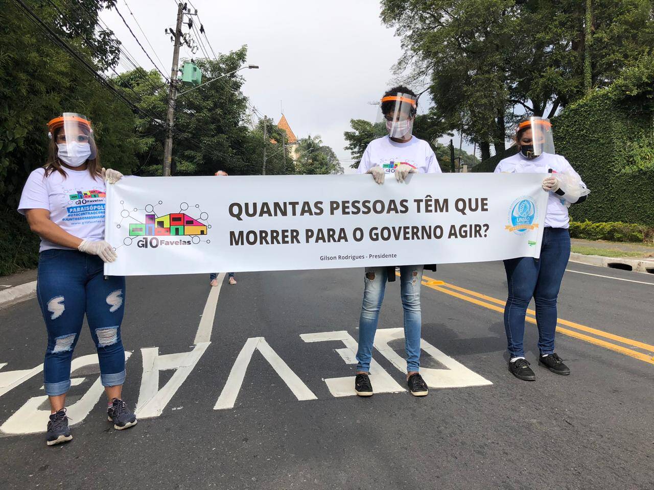 Caminhada de moradores de Paraisópolis até o Palácio dos Bandeirantes. Foto: Eduarda Esteves / Portal iG