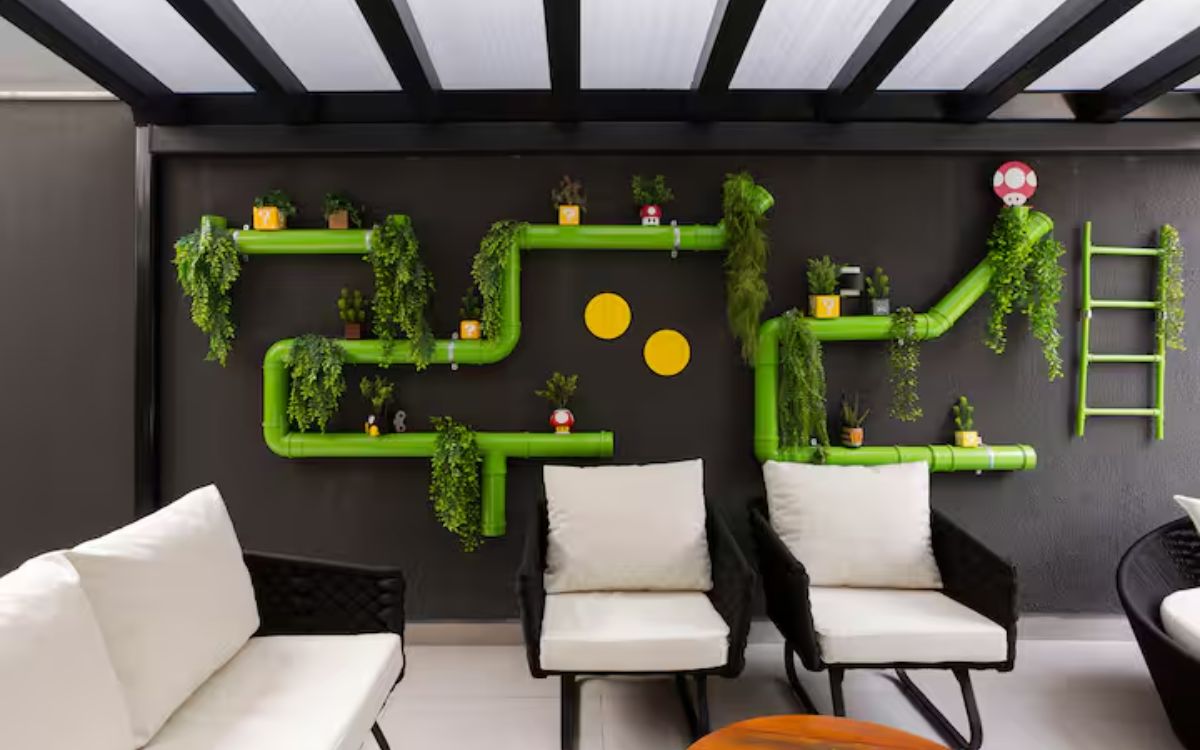 “Apartamento do Super Mario” atrai turistas em Blumenau com temática geek. Foto: Airbnb