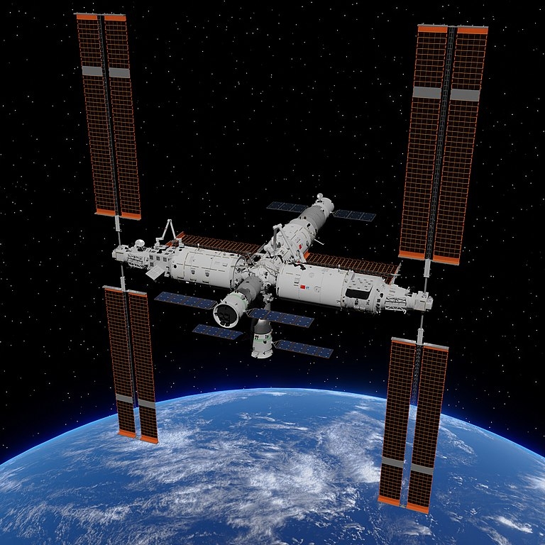A agência espacial chinesa já anunciou que pretende adicionar três novos módulos com a intenção de expandi-la. Reprodução: Flipar