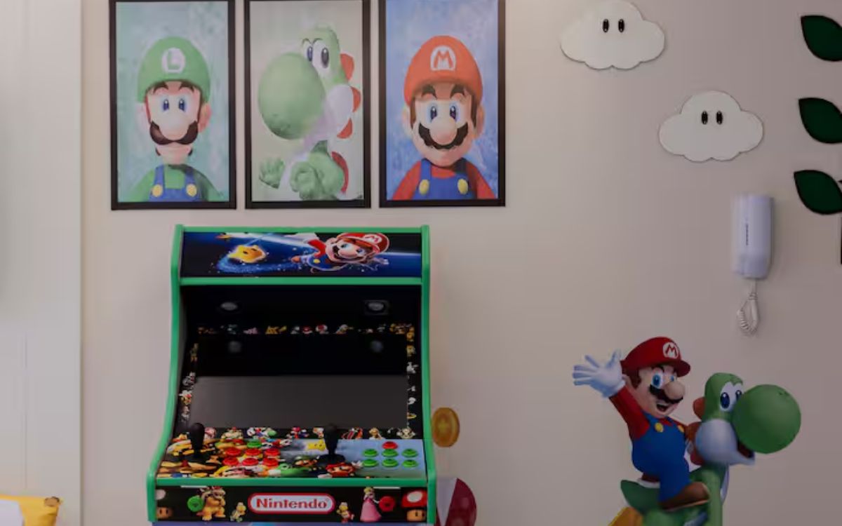“Apartamento do Super Mario” atrai turistas em Blumenau com temática geek. Foto: Airbnb