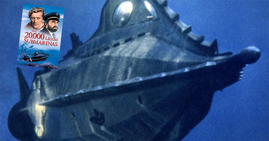 O livro de Verne projetou um submarino mais moderno do que o que existia na época: o Nautilus, comandado pelo Capitão Nemo. No enredo, uma expedição é feita para investigar naufrágios, que seriam causados por um monstro marinho.