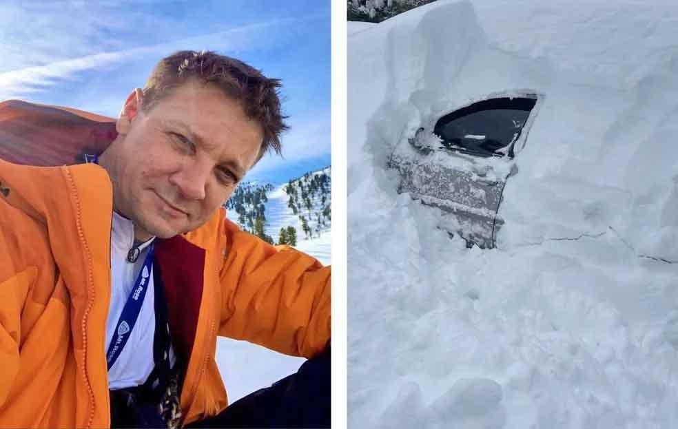 Antes do acidente, Jeremy tinha postado nas redes sociais fotos da nevasca que atingiu o seu rancho no Lago Tahoe.  Reprodução: Flipar