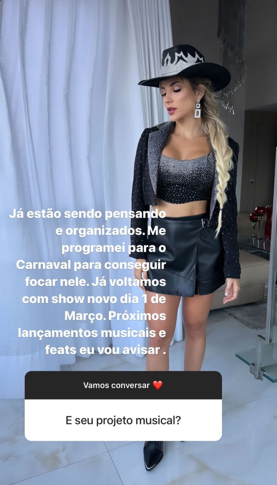 Gabi Martins comenta falha no Carnaval ao ficar com seios à mostra Reprodução/Instagram - 15.02.2024