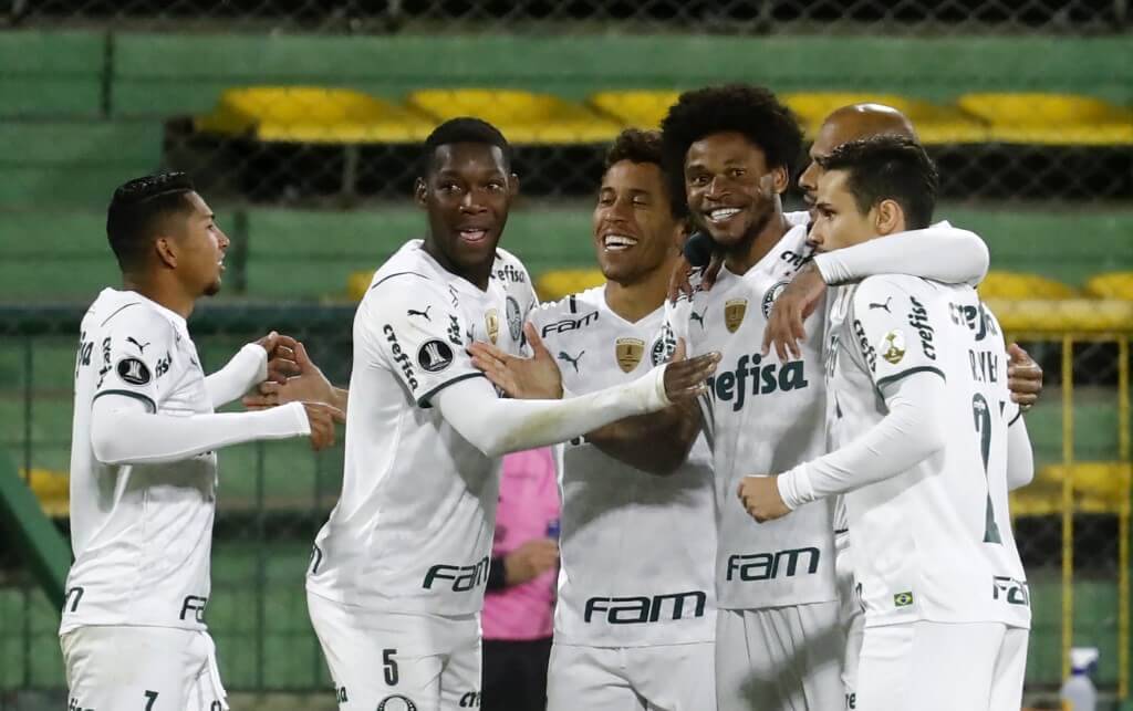 Defensa x Palmeiras. Foto: Reprodução / Twitter Conmebol