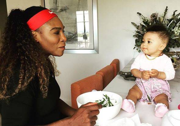 Serena Williams com sua filha Alexis Olympia. Foto: Reprodução/Instagram