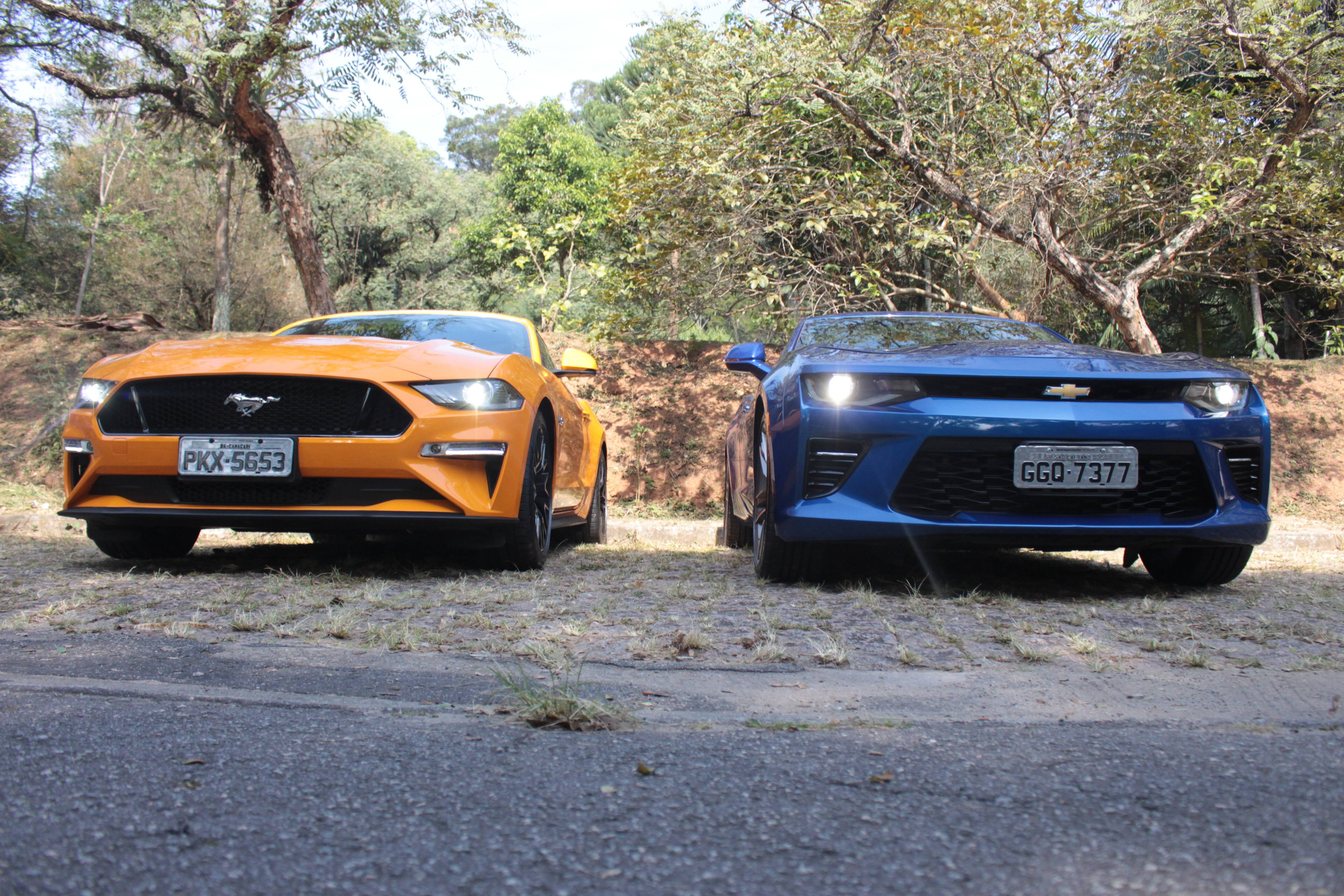 Mustang x Camaro. Foto: Caue Lira/iG