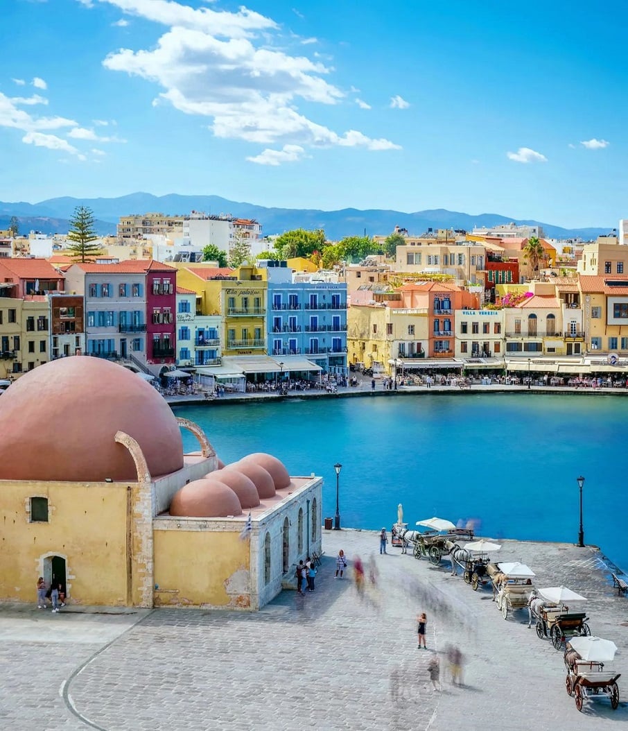 Porto Veneziano de Chania, em Creta, ilha grega.. Foto: Reprodução/Instagram 20.01.2023