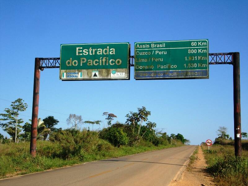 Estrada do Pacífico liga o Brasil ao litoral sul do Peru. Foto: Reprodução/Um Tempo Fora