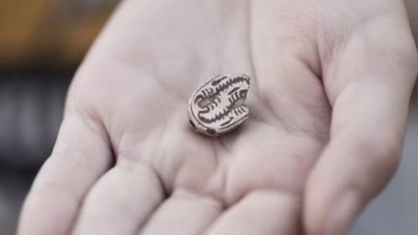 “Vi uma pedra interessante e mostrei para a minha mãe. Procuramos na internet e identificamos fotos com imagens semelhantes. Percebemos que deveria ser algo especial, então ligamos para a Autoridade de Antiguidades de Israel”, afirmou Dafna em comunicado à imprensa. A menina ganhou um certificado de boa cidadania de Israel por relatar o achado.
 Reprodução: Flipar