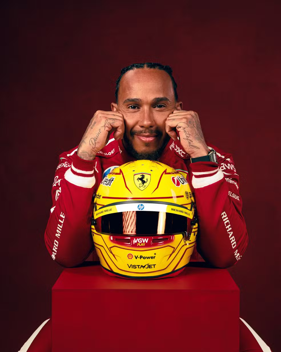 Capacete Hamilton. Foto: Divulgação
